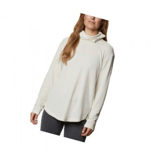 Columbia Pine Street Split Cowl Neck Sweatshirt Kadın Krema | 25736-UPIJ
