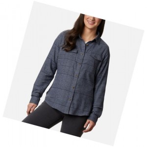 Columbia Pine Street Stretch Flannel Gömlek Kadın Gri | 61798-CTPA