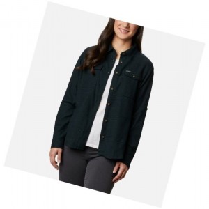 Columbia Pine Street Stretch Flannel Gömlek Kadın Yeşil | 49537-QSGE
