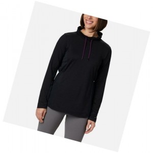 Columbia Piney Ridge Long Sleeve Knit Sweatshirt Kadın Siyah | 79832-EYZR