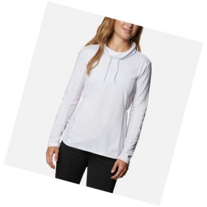 Columbia Piney Ridge Long Sleeve Knit Sweatshirt Kadın Beyaz | 04169-CYAS