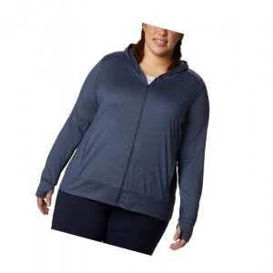 Columbia Place To Place II Full Zip Plus Size Mont Kadın Lacivert | 83705-SQON