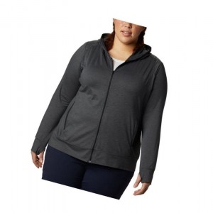 Columbia Place To Place II Full Zip Plus Size Mont Kadın Siyah | 07456-BFCL