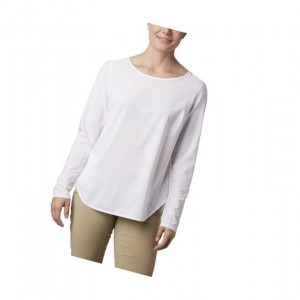Columbia Place To Place Sun Sweatshirt Kadın Beyaz | 76930-XSKF