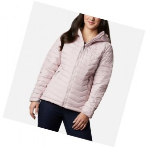 Columbia Powder Lite Hooded Mont Kadın Pembe | 01529-WXHR