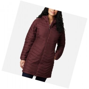 Columbia Powder Lite Mid Mont Kadın Bordo | 20395-FTUP