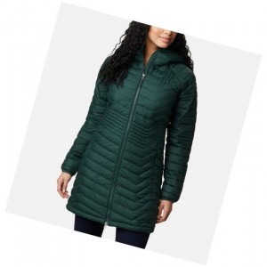 Columbia Powder Lite Mid Mont Kadın Yeşil | 10297-DNYA