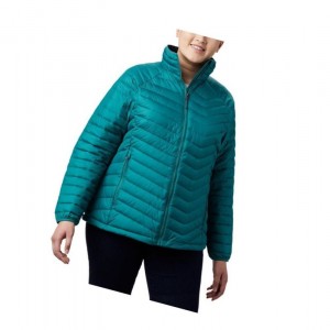 Columbia Powder Lite Plus Size Mont Kadın Açık Yeşil | 39045-LSZI