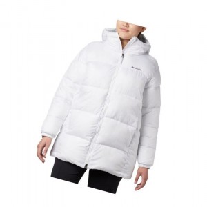 Columbia Puffect Mid Hooded Mont Kadın Beyaz | 50869-XJIG
