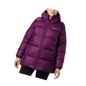 Columbia Puffect Mid Hooded Mont Kadın Mor | 20847-WHPZ