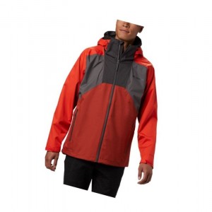 Columbia Rain Scape Tall Mont Erkek Gri Kırmızı | 35908-ENXW