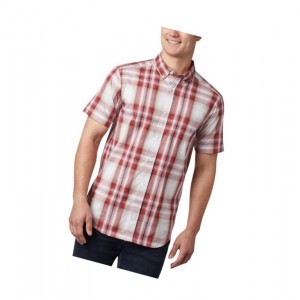 Columbia Rapid Rivers II Short Sleeve Big Gömlek Erkek Kırmızı | 23098-AQDP