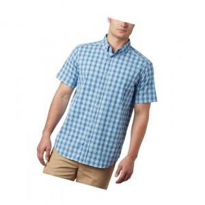 Columbia Rapid Rivers II Short Sleeve Big Gömlek Erkek Mavi Mavi | 03485-YBUR