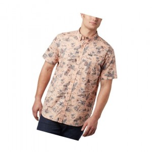 Columbia Rapid Rivers Printed Short Sleeve Tall Gömlek Erkek Açık Mercan | 08426-RCMP