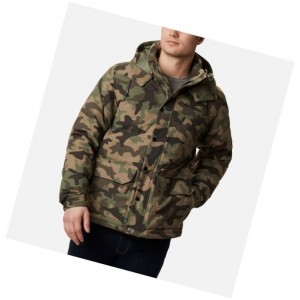 Columbia Rockfall Down Mont Erkek Gri Yeşil Camo | 85147-PLEW