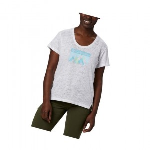 Columbia Rose Summit Short Sleeve Tişört Kadın Beyaz | 29743-WEMT