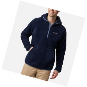 Columbia Rugged Ridge II Hooded Sherpa Fleece Kapşonlu Erkek Lacivert Mavi Gri | 24095-SFIY