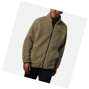 Columbia Rugged Ridge II Sherpa Full Zip Fleece Mont Erkek Gri Yeşil | 76290-YASC