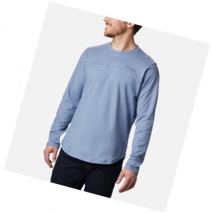 Columbia Rugged Ridge Long Sleeve Crew Sweatshirt Erkek Mavi Gri | 94038-FECQ