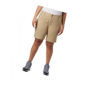 Columbia Saturday Trail Long Plus Size Şort Kadın Kahverengi | 38714-MZID