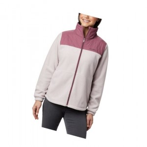 Columbia Sawyer Rapids Overlay Full Zip Fleece Mont Kadın Beyaz Mor | 09731-UFVN