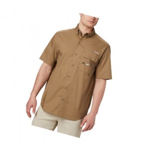 Columbia Sharptail Short Sleeve Gömlek Erkek Kahverengi | 90217-UJFO