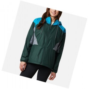 Columbia Side Hill Lined Windbreaker Mont Kadın Mavi Gri | 76849-AVNR