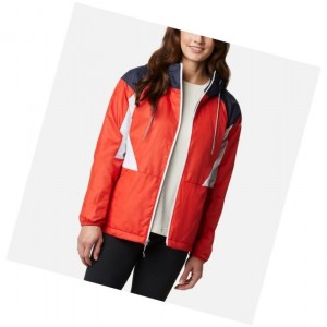 Columbia Side Hill Lined Windbreaker Mont Kadın Turuncu Lacivert Beyaz | 62378-BNRH