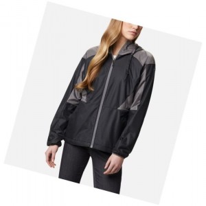 Columbia Side Hill Lined Windbreaker Mont Kadın Siyah Gri | 14285-ZYUN