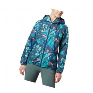 Columbia Side Hill Printed Windbreaker Mont Kadın Lacivert | 71624-SHEQ