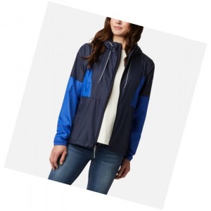 Columbia Side Hill Windbreaker Mont Kadın Lacivert Mavi | 08296-LFJO