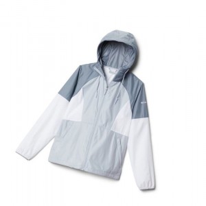 Columbia Side Hill Windbreaker Mont Kadın Gri Beyaz | 07259-HPTQ