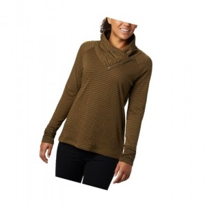 Columbia Silver Falls Long Sleeve Sweatshirt Kadın Zeytin Yeşili | 79248-GXVI