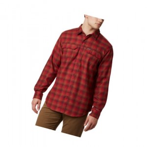 Columbia Silver Ridge 2.0 Flannel Big Gömlek Erkek Mavi Kırmızı | 65039-TOMV