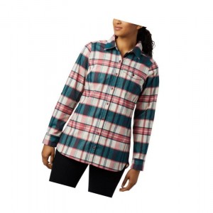 Columbia Silver Ridge 2.0 Flannel Tunic Gömlek Kadın Kırmızı | 42831-LWJS