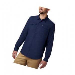 Columbia Silver Ridge 2.0 Long Sleeve Tall Gömlek Erkek Lacivert | 54761-KENX