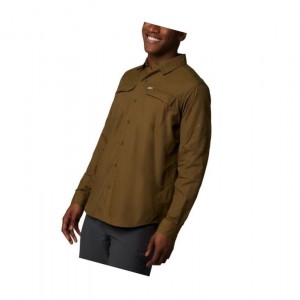 Columbia Silver Ridge 2.0 Long Sleeve Tall Gömlek Erkek Zeytin Yeşili Kahverengi | 37496-YNVJ