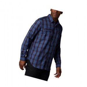 Columbia Silver Ridge 2.0 Plaid Long Sleeve Big Gömlek Erkek Lacivert | 61453-LQOI