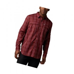 Columbia Silver Ridge 2.0 Plaid Long Sleeve Big Gömlek Erkek Kırmızı | 51674-PKQU