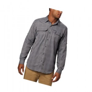 Columbia Silver Ridge 2.0 Plaid Long Sleeve Big Gömlek Erkek Gri | 89157-ZOLG