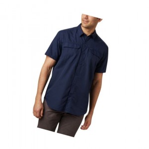 Columbia Silver Ridge 2.0 Short Sleeve Tall Gömlek Erkek Lacivert | 25749-DZYB