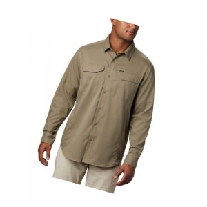 Columbia Silver Ridge Lite Long Sleeve Gömlek Erkek Zeytin Yeşili | 75384-NBPT
