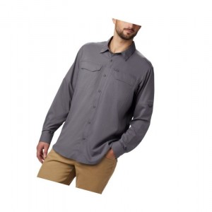 Columbia Silver Ridge Lite Long Sleeve Gömlek Erkek Gri | 69420-UZWA