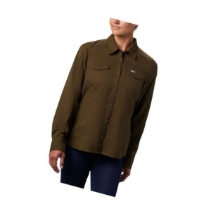 Columbia Silver Ridge Lite Long Sleeve Gömlek Kadın Zeytin Yeşili | 67493-FTJU