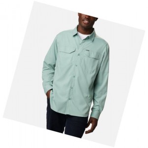 Columbia Silver Ridge Lite Long Sleeve Gömlek Erkek Açık Turkuaz | 92607-TKCV