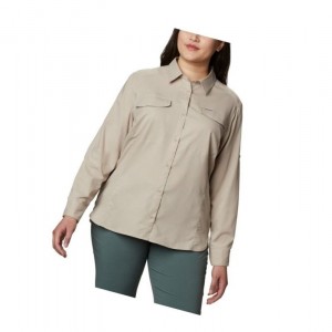 Columbia Silver Ridge Lite Long Sleeve Plus Size Gömlek Kadın Haki | 26490-IBPA