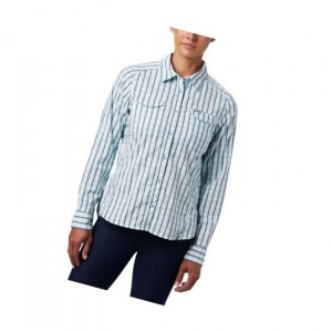 Columbia Silver Ridge Lite Plaid Long Sleeve Gömlek Kadın Mavi | 65074-PHFY