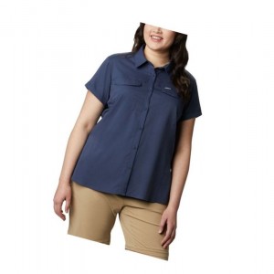 Columbia Silver Ridge Lite Short Sleeve Plus Size Gömlek Kadın Lacivert | 80364-PQSO