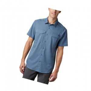 Columbia Silver Ridge Lite Short Sleeve Gömlek Erkek Mavi | 17405-EFQI