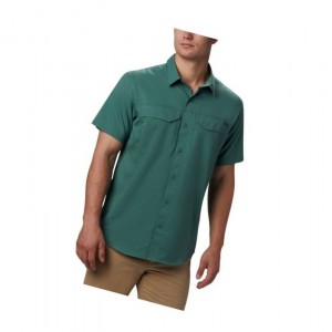 Columbia Silver Ridge Lite Short Sleeve Gömlek Erkek Yeşil | 86359-QUFW
